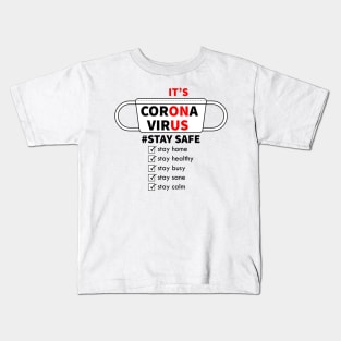 CORONA VIRUS - Checklist - IT'S ON US Kids T-Shirt